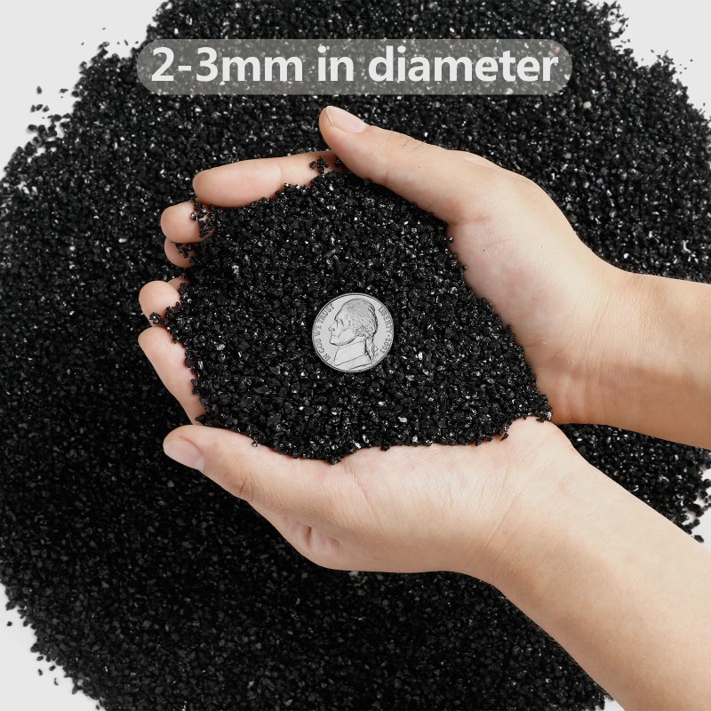 Boniosz 2.4lb العصارة والصبار الرمال السوداء D؟ كور والأحجار الصغيرة المضافة DIY الصخور الحصى لبونساي الجنية البستنة مزهريات تررم الحشو - Image 2